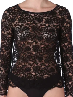 Spitze Shirt EMMA schwarz mit Viscose von Imec