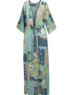 Strandkaftan STROMBOLI blau-türkis von Eva B. Bitzer