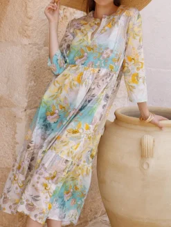 Strandkleid PANAREA limette-türkis von Eva B. Bitzer