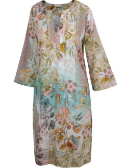 Strandtunika LIDO apricot-türkis von Eva B. Bitzer