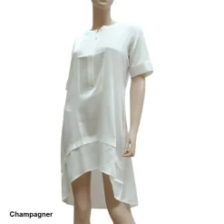 Stretchseide Kurzarm-Nachthemd PROFUMO D'ORO schwarz oder weiß von Gattina