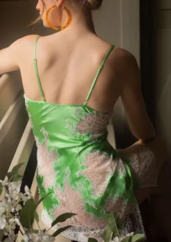 Stretchseide Negligé MELINDA kurz Marjolaine Lingerie