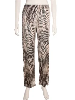 Stretchseide Pyjama- Hose BOA schwarz-weiß von Gattina