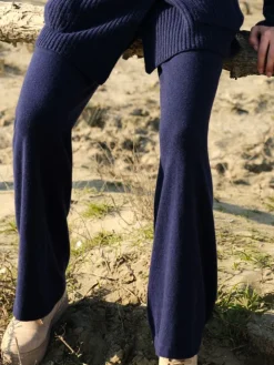 Strick Lounge-Hose weit von Chiara Fiorini mit Wolle und Kaschmir