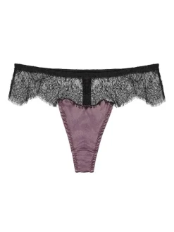 String ANIA SOIE TOURBE violett-schwarz von Cadolle mit Seide