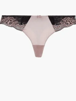 String FEMME GLAMOUR altrosa-schwarz von Aubade mit Seide