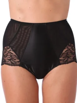 Taillenslip SCARLETT aus Tüll mit Seide schwarz von Ritratti