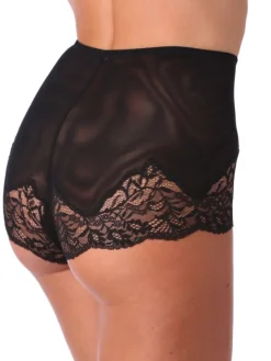 Taillenslip SCARLETT aus Tüll mit Seide schwarz von Ritratti