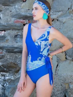 Träger Badeanzug ZAFFIRO blau von Chiara Fiorini