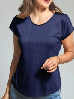 T-Shirt CINDA von Kokon Zwo mit Seide und Leinen