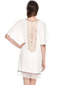 Viscose Sleepshirt HEDDA kurz mit Spitze von Gattina