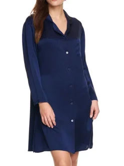 Viscose Sleepshirt LUNA mitternachtsblau von Gattina