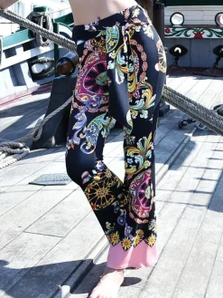 Viscose Strandhose BARI schwarz-bunt von Chiara Fiorini