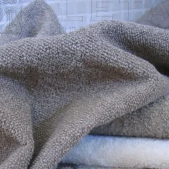 Waschschwamm Halbleinen Frottee taupe von Aleta