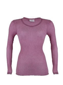 Wolle-Seide Langarm Shirt BREEZE M/L gerippt von Madiva Ecofuture®