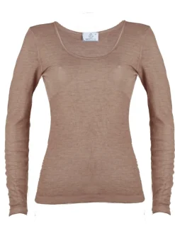 Wolle-Seide Langarm Shirt RUGIADA ML pflanzlich gefärbt von Madiva Ecofuture®