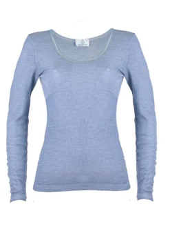 Wolle-Seide Langarm Shirt RUGIADA ML Pflanzenfarbe von Madiva Ecofuture®