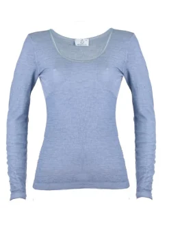 Wolle-Seide Langarm Shirt RUGIADA ML Pflanzenfarbe von Madiva Ecofuture®