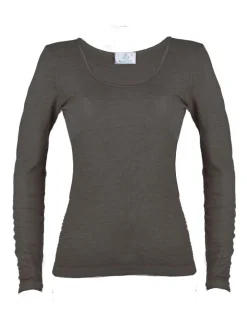 Wolle-Seide Langarm Shirt RUGIADA ML Pflanzenfarbe von Madiva Ecofuture®