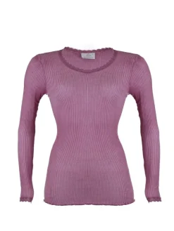 Wolle-Seide Langarm Shirt BREEZE M/L gerippt Madiva Ecofuture®