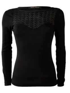 Wolle-Seide LANGARM SHIRT mit Spitze von Artimaglia